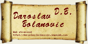 Daroslav Bolanović vizit kartica